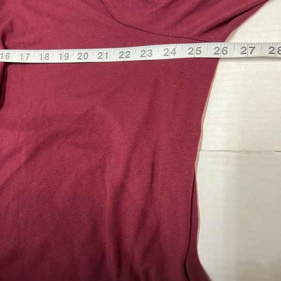 Pure Jill Womens XL Bordeaux Cardigan Multi-Way Wrap Sweater Open‎ Front Maroon - Picture 12 of 13